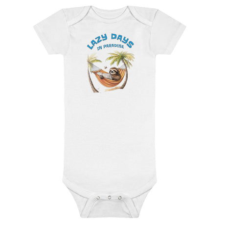 Lazy Days In Paradise Sloth Onesie in white