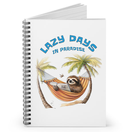 Open Lazy Days spiral notebook