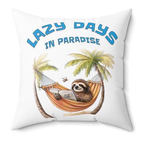 Lazy Days square pillow - front