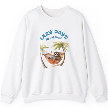 Lazy Days sweatshirt in white