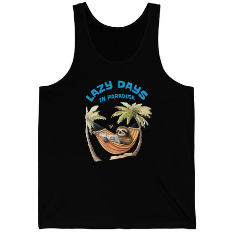 Lazy Days tank top in black