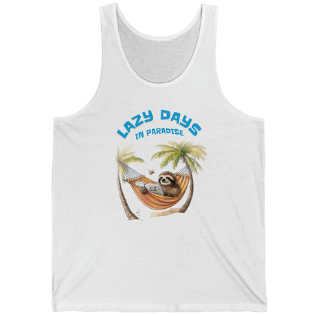 Lazy Days tank top in white