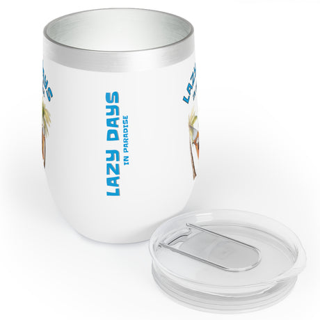 Lazy Days wine tumbler and included top