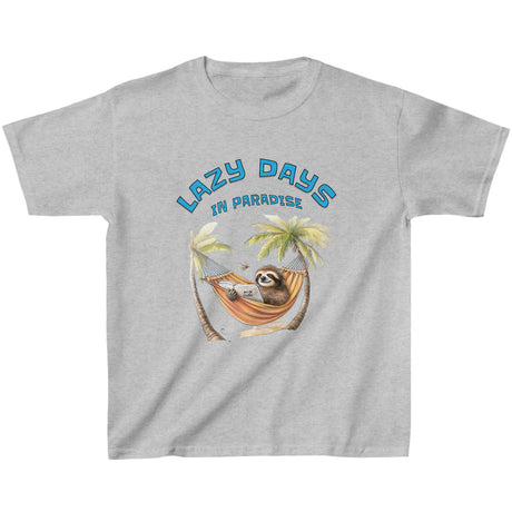 Lazy Days In Paradise youth t-shirt in sport gray