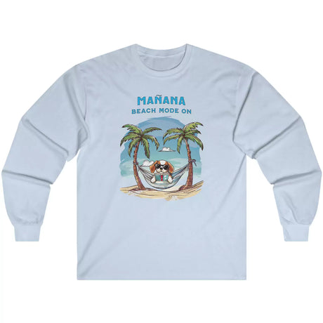 Light blue Manana Beach Mode On long-sleeve t-shirt