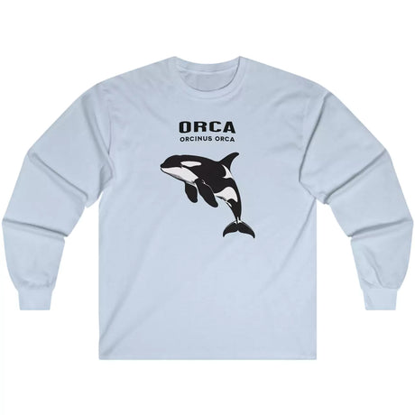 Light blue Orca (Orcinus Orca) long-sleeve t-shirt