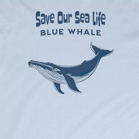 Design for Save Our Sea Life Blue Whale long-sleeve t-shirt