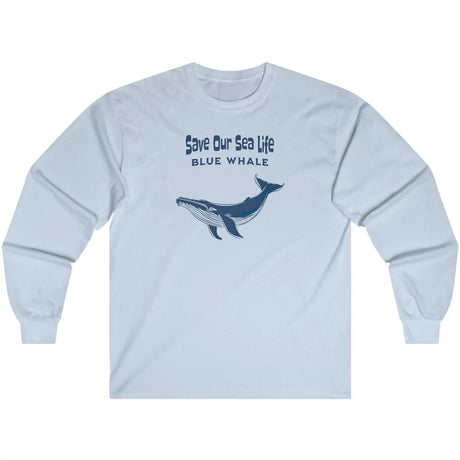 Light blue Save Our Sea Life Blue Whale long-sleeve t-shirt