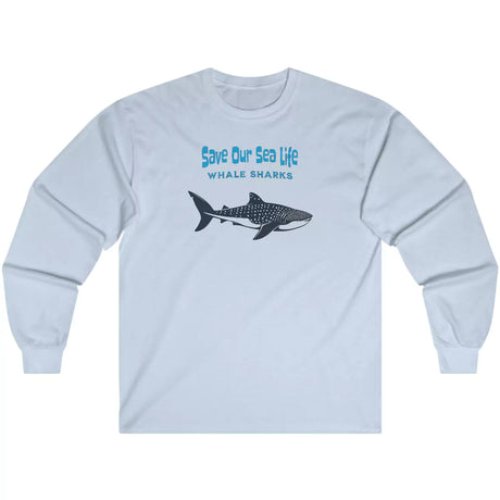 Light blue Save Our Sea Life | Whale Sharks long-sleeve t-shirt