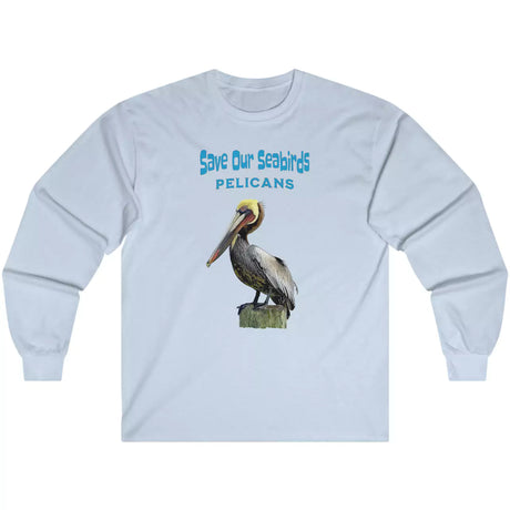 Light blue-save-our-seabirds-pelican-long-sleeve-t-shirt