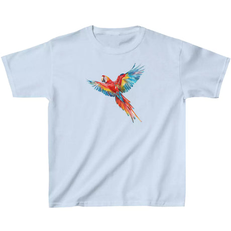 Light blue Scarlet Macaw Parrot youth t-shirt