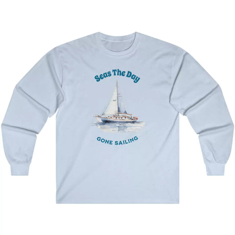 Light blue Seas The Day | Gone Sailing long-sleeve t-shirt