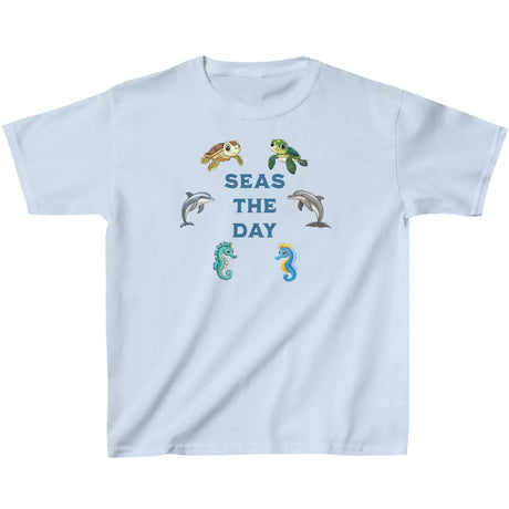 Light blue Seas The Day (Sealife) youth t-shirt