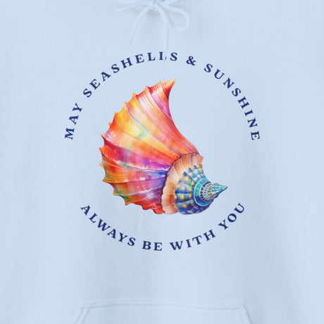 Seashells And Sunshine drawstring hoodie design