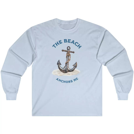 Light blue The Beach Anchors Me long-sleeve t-shirt