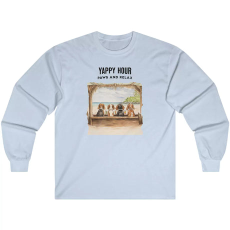 Light blue Yappy Hour Paws And Relax long-sleeve t-shirt