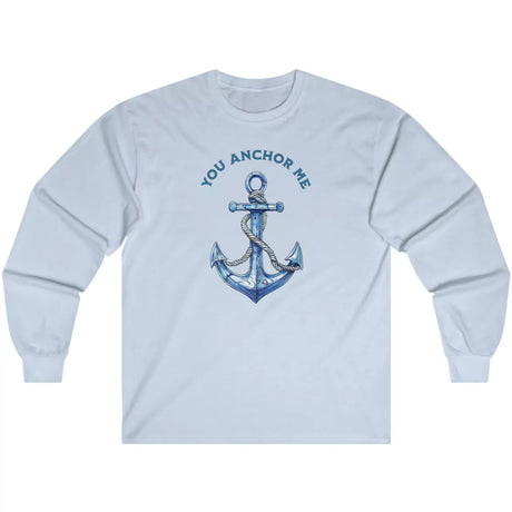 Light blue You Anchor Me long-sleeve t-shirt