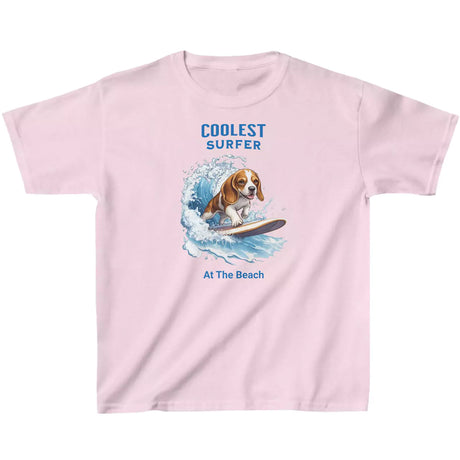 Light pink Coolest Surfer At The Beach youth t-shirt