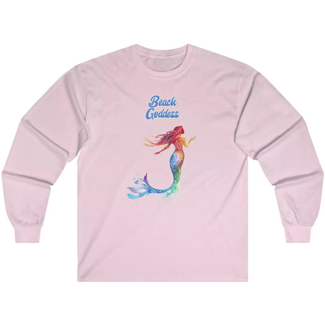 Light pink Beach Goddess (Mermaid) long-sleeve t-shirt