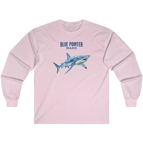 Pink Blue Pointer Mako Shark long-sleeve t-shirt