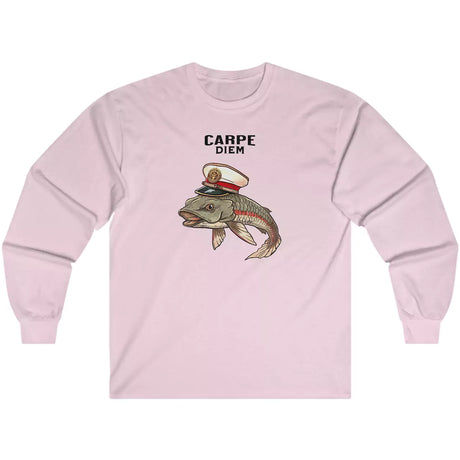 Light pink Carpe Diem Fish long-sleeve t-shirt