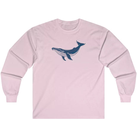 Light pink Majestic Blue Whale long-sleeve t-shirt