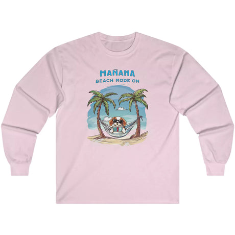 Light pink Manana Beach Mode On long-sleeve t-shirt