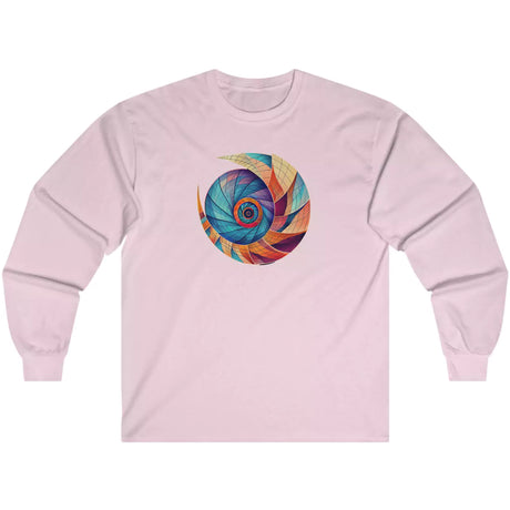 Pink Nautilus Inspired Beach Bliss Spiral long-sleeve t-shirt