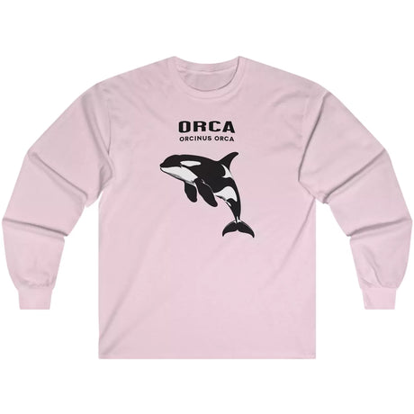 Light pink Orca (Orcinus Orca) long-sleeve t-shirt