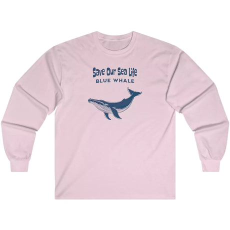 Light pink Save Our Sea Life Blue Whale long-sleeve t-shirt