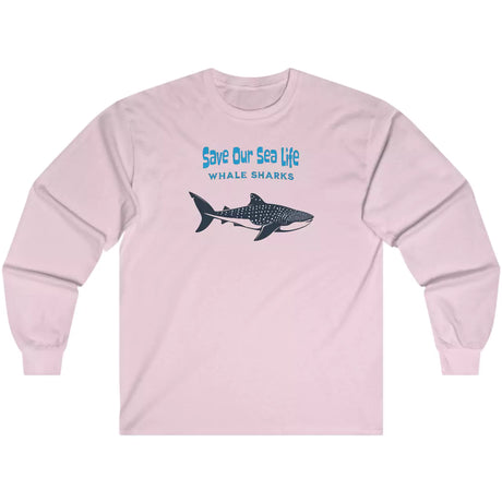 Pink Save Our Sea Life | Whale Sharks long-sleeve t-shirt