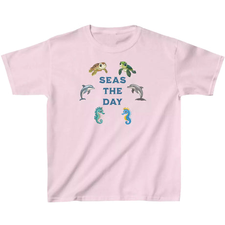 Light pink Seas The Day (Sealife) youth t-shirt