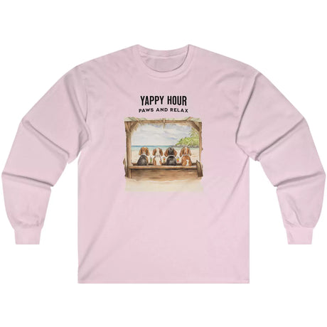 Light pink Yappy Hour Paws And Relax long-sleeve t-shirt