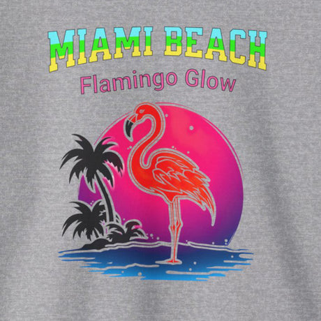 Flamingo Glow sweatshirt in athletic design