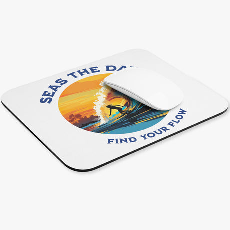 Ride The Tide mouse pad with mouse