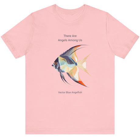 There Are Angels Among Us - Blue Vector Angelfish T-Shirt