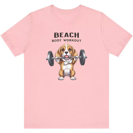 Pink Beach Body Workout Beagle Style t-shirt