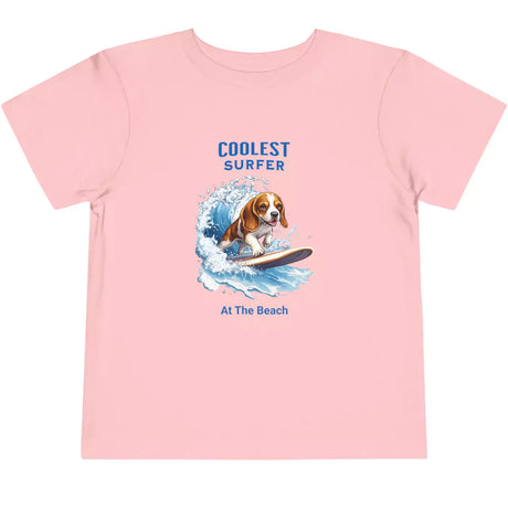 Pink Coolest Surfer At The Beach toddler t-shirt