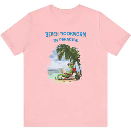 Pink Beach Bookworm t-shirt