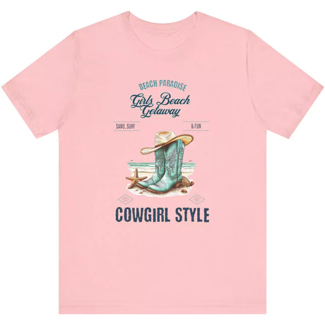 Pink Beach Paradise Cowgirl Style t-shirt