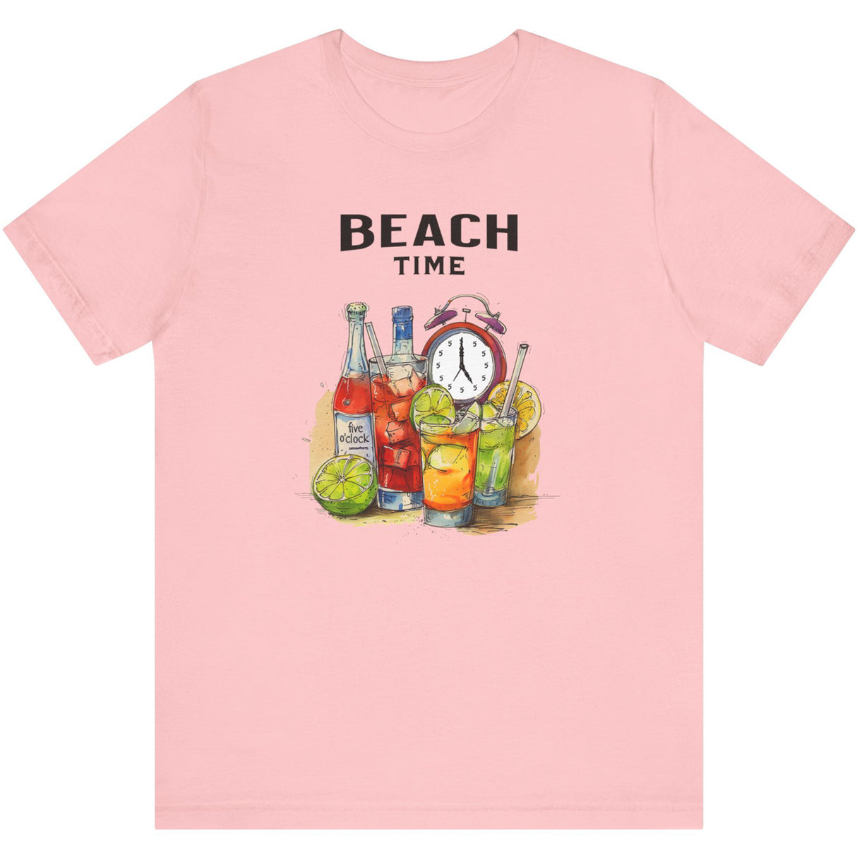 Pink Beach Time Always t-shirt