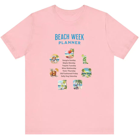 Pink Beach Week Planner t-shirt