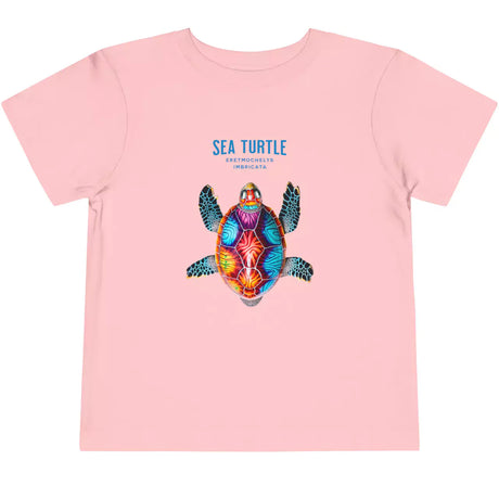 Pink Colorful Sea Turtle toddler t-shirt