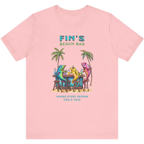 Pink Fin's Beach Bar Tales t-shirt