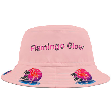 Flamingo Glow Pink bucket hat front