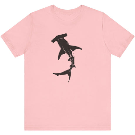 Pink Hammerhead Shark Silhouette t-shirt