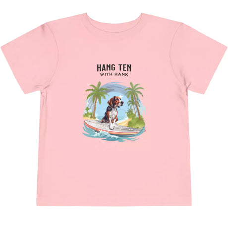 Pink Hang Ten With Hank toddler t-shirt