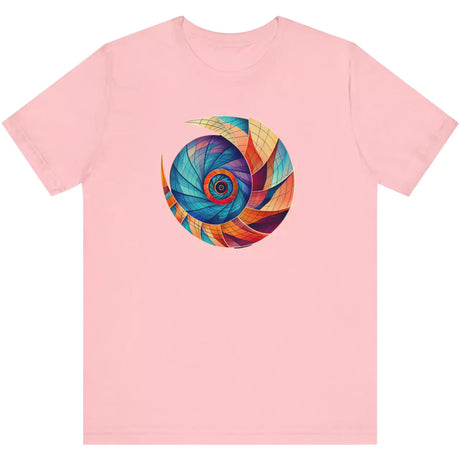 Pink Nautilus Inspired Beach Bliss Spiral t-shirt