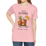 Pink Old Fashioned Girl t-shirt on model