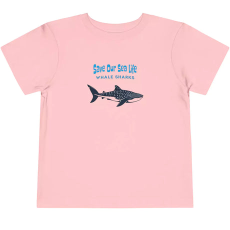 Pink Save Our Sea Life | Whale Sharks toddler t-shirt